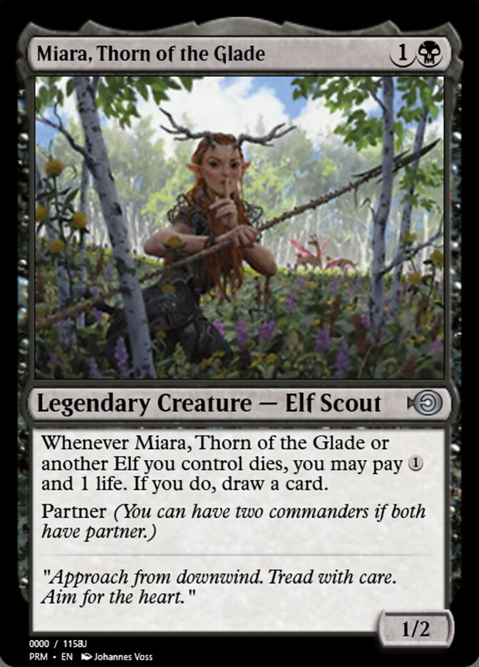 Magic the Gathering Card - Miara, Thorn of the Glade - MTG Circle