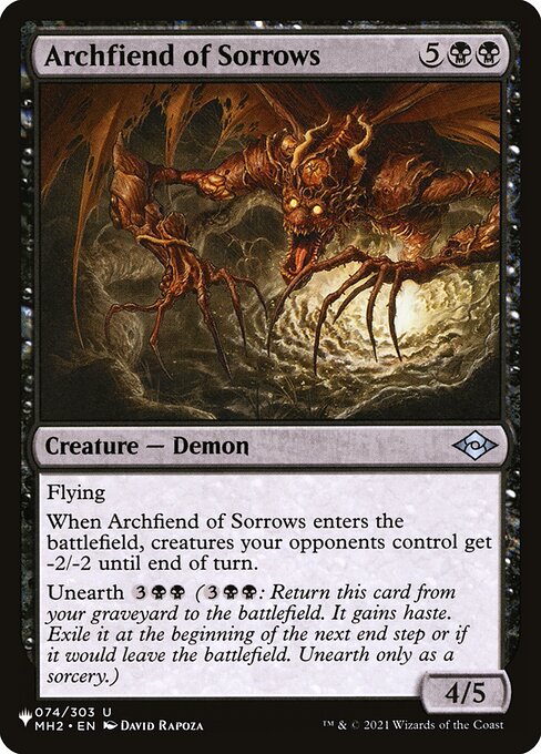Magic the Gathering Card - Archfiend of Sorrows - MTG Circle