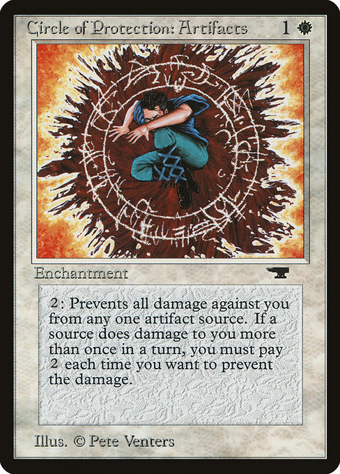 Magic the Gathering Card - Circle of Protection: Artifacts - MTG Circle