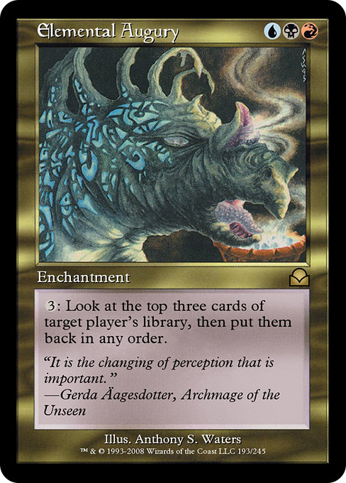 Magic the Gathering Card - Elemental Augury - MTG Circle