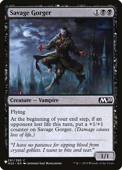 Magic the Gathering Card - Savage Gorger - MTG Circle