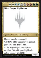 Magic the Gathering Card - Eldest Dragon Highlander - MTG Circle