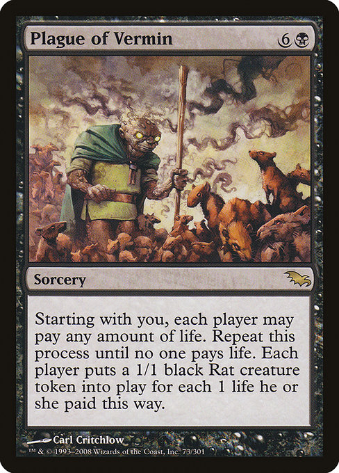 Magic the Gathering Card - Plague of Vermin - MTG Circle