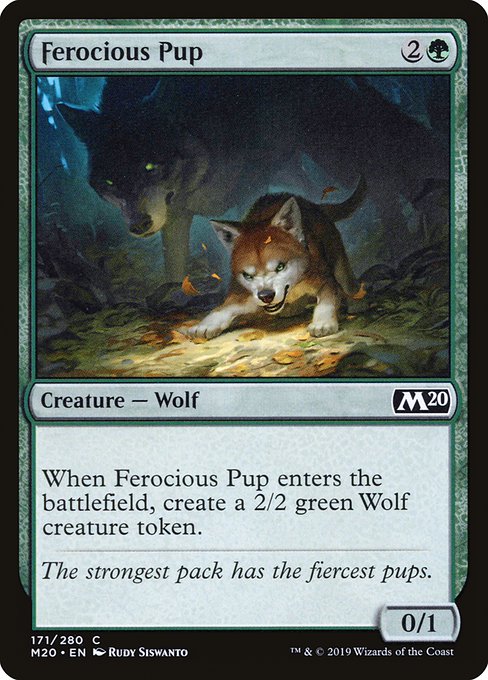 Magic the Gathering Card - Ferocious Pup - MTG Circle