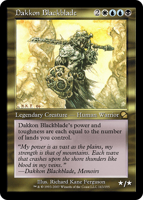 Magic the Gathering Card - Dakkon Blackblade - MTG Circle