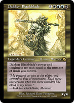 Magic the Gathering Card - Dakkon Blackblade - MTG Circle