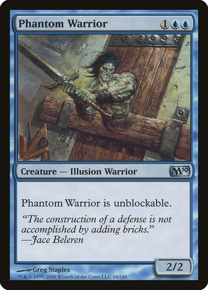 Magic the Gathering Card - Phantom Warrior - MTG Circle