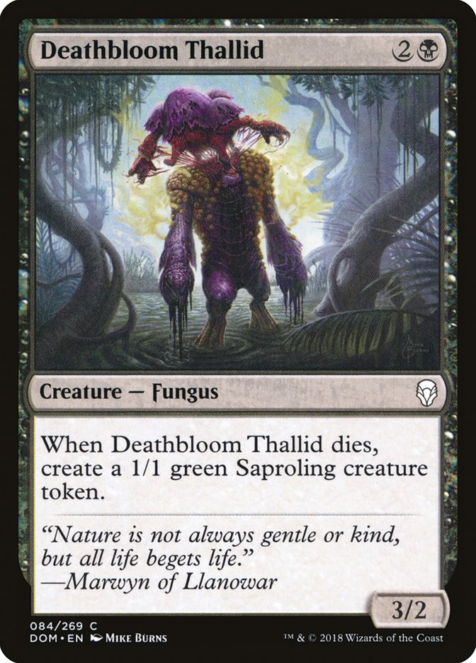 Magic the Gathering Card - Deathbloom Thallid - MTG Circle