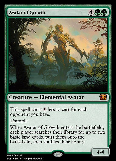 Magic the Gathering Card - Avatar of Growth - MTG Circle