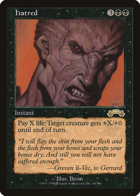 Magic the Gathering Card - Hatred - MTG Circle