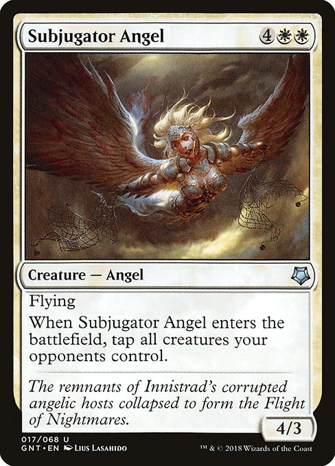 Magic the Gathering Card - Subjugator Angel - MTG Circle