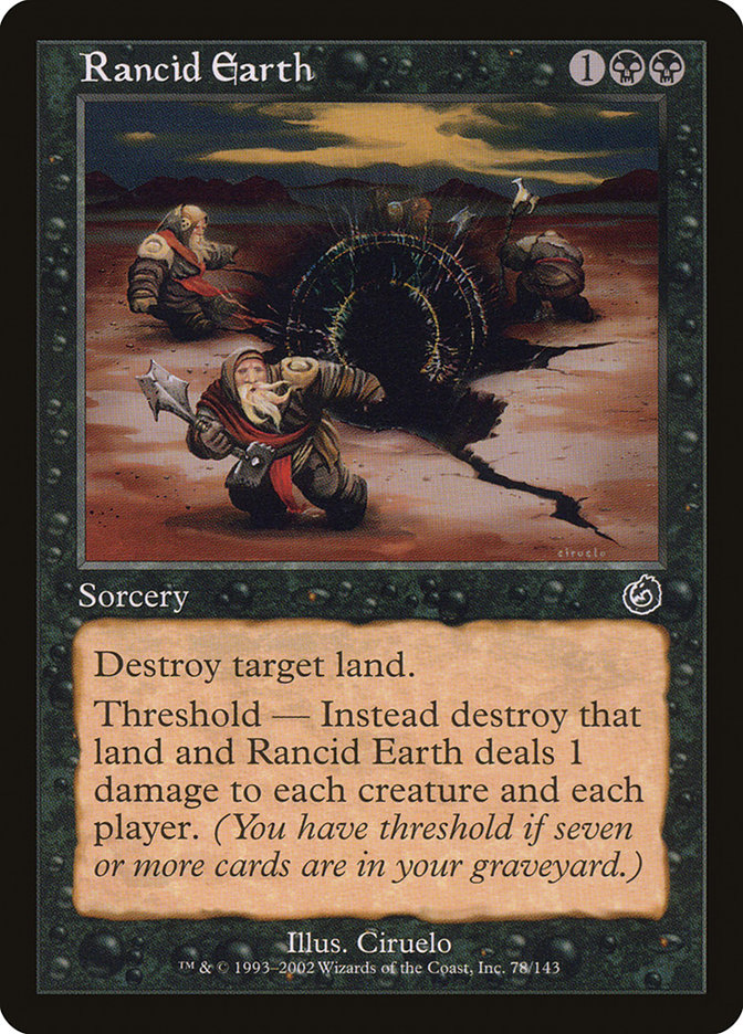 Magic the Gathering Card - Rancid Earth - MTG Circle
