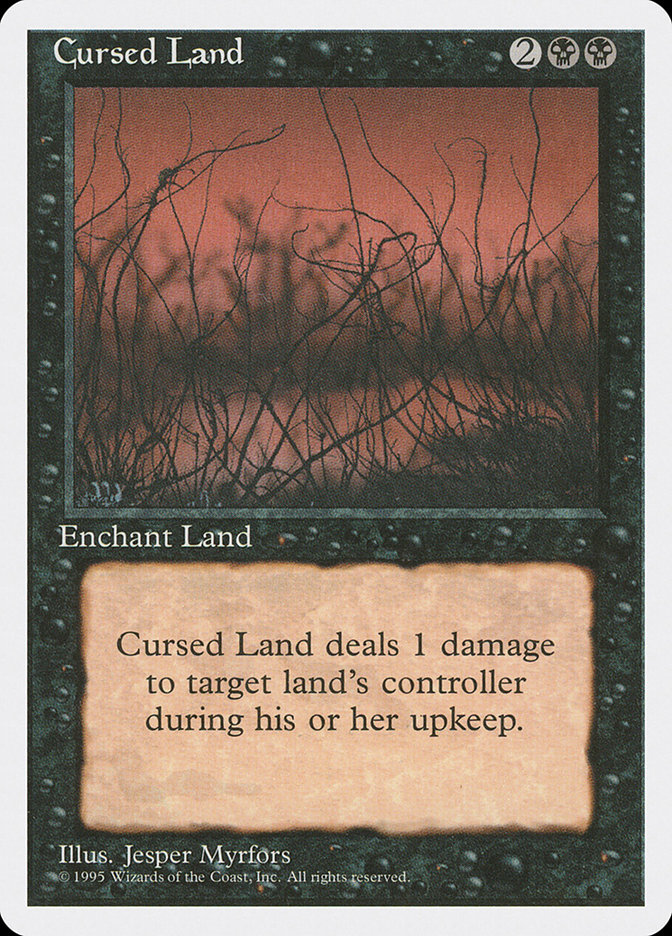 Magic the Gathering Card - Cursed Land - MTG Circle