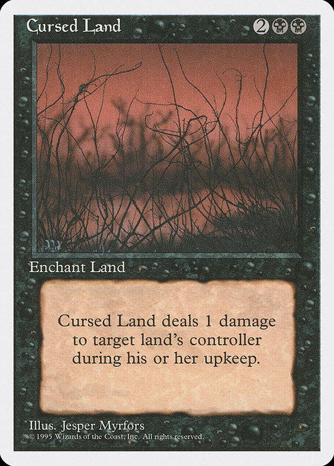 Magic the Gathering Card - Cursed Land - MTG Circle