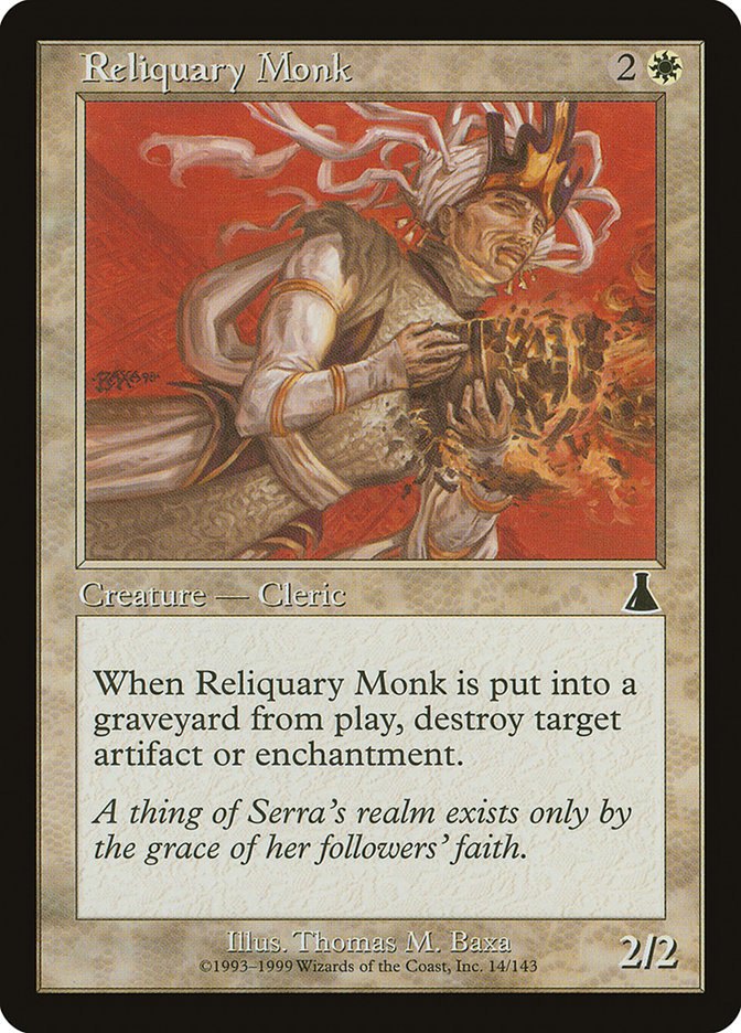 Magic the Gathering Card - Reliquary Monk - MTG Circle