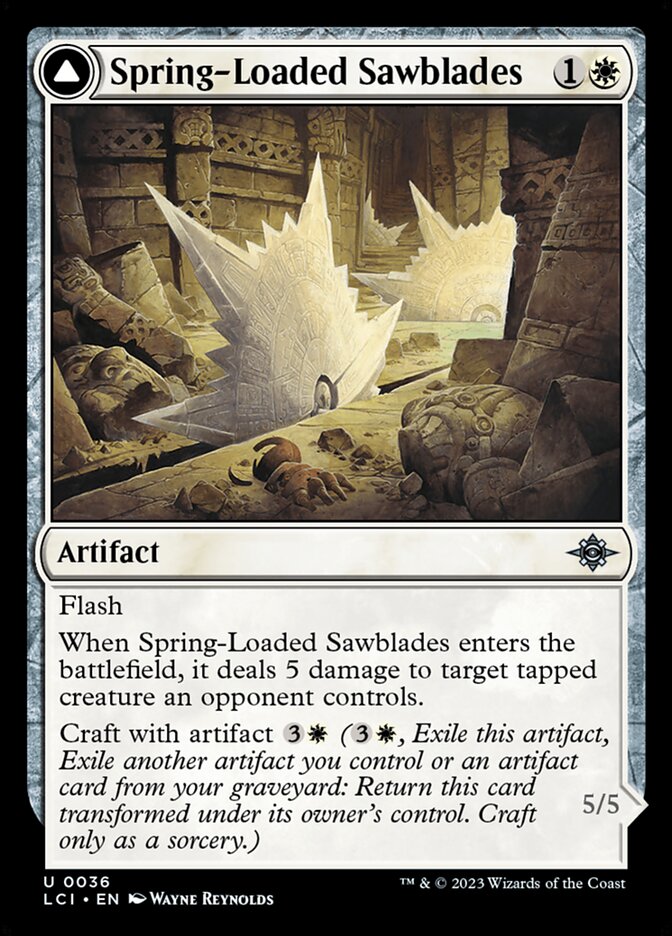 Magic the Gathering Card - Spring-Loaded Sawblades - MTG Circle