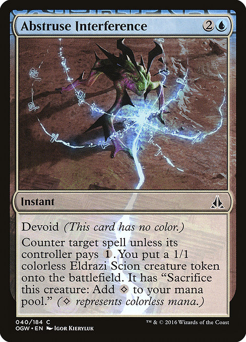 Magic the Gathering Card - Abstruse Interference - MTG Circle