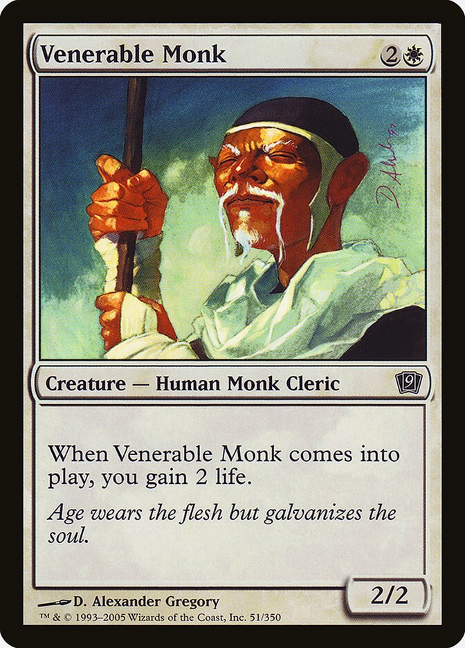 Magic the Gathering Card - Venerable Monk - MTG Circle