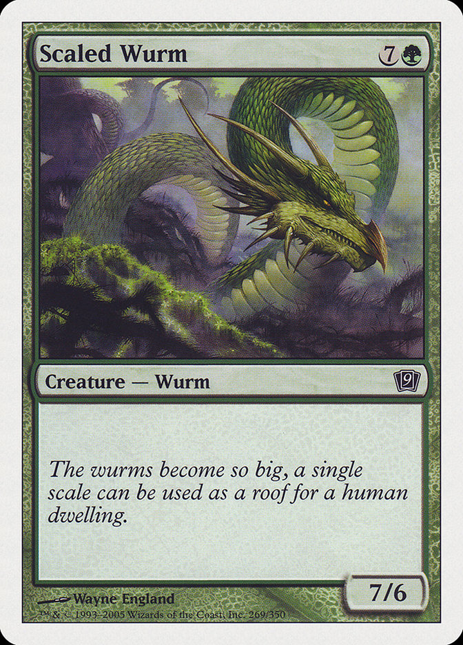 Magic the Gathering Card - Scaled Wurm - MTG Circle