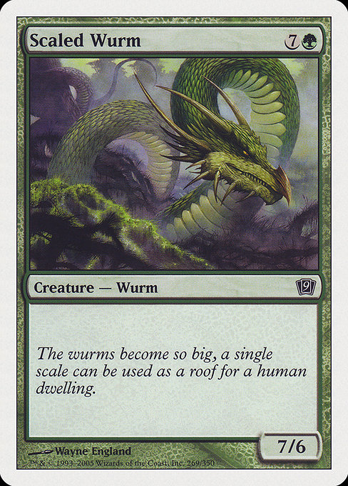 Magic the Gathering Card - Scaled Wurm - MTG Circle