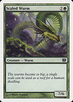 Magic the Gathering Card - Scaled Wurm - MTG Circle