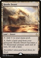 Magic the Gathering Card - Hostile Desert - MTG Circle