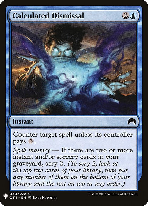 Magic the Gathering Card - Calculated Dismissal - MTG Circle