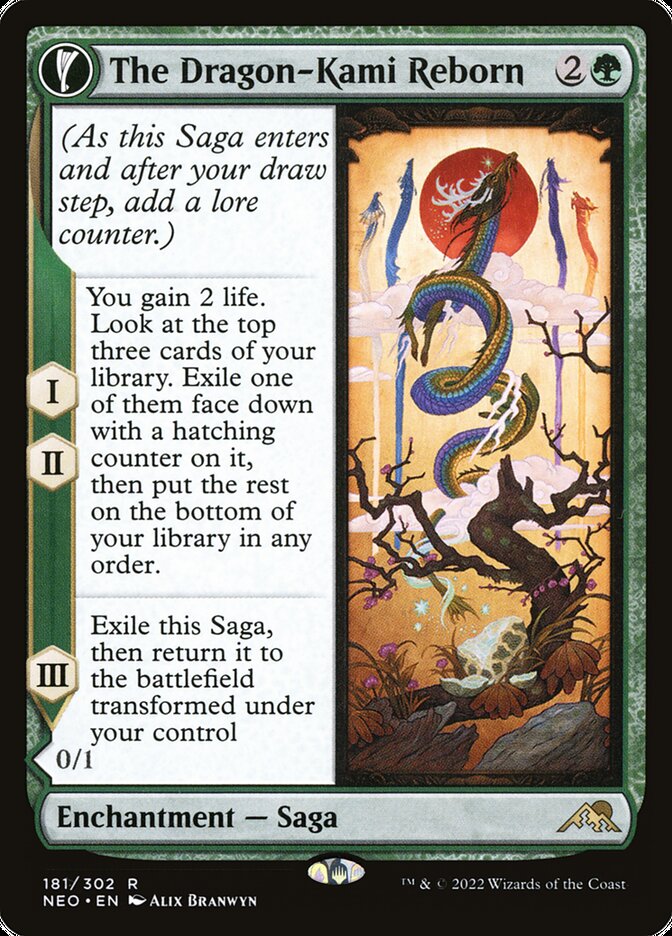 Magic the Gathering Card - The Dragon-Kami Reborn - MTG Circle
