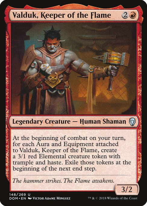 Magic the Gathering Card - Valduk, Keeper of the Flame - MTG Circle