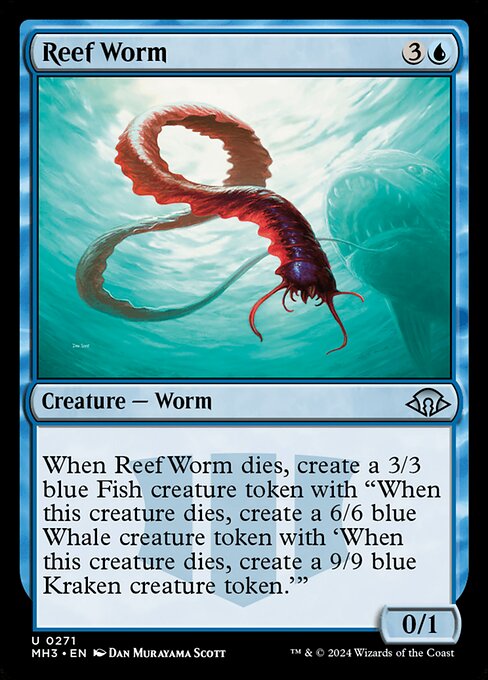 Magic the Gathering Card - Reef Worm - MTG Circle