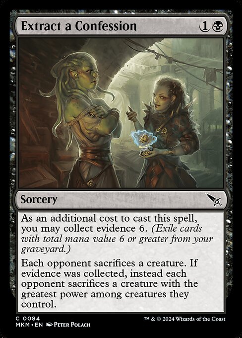 Magic the Gathering Card - Extract a Confession - MTG Circle