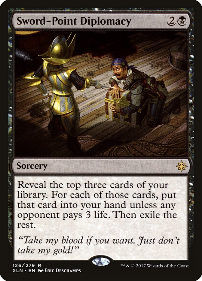 Magic the Gathering Card - Sword-Point Diplomacy - MTG Circle