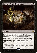 Magic the Gathering Card - Sword-Point Diplomacy - MTG Circle