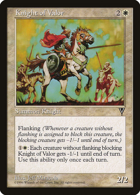 Magic the Gathering Card - Knight of Valor - MTG Circle