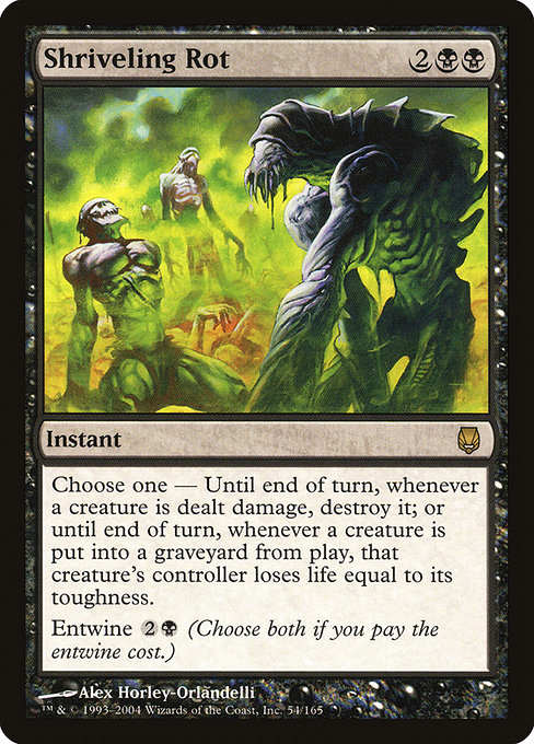 Magic the Gathering Card - Shriveling Rot - MTG Circle