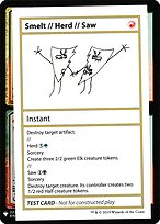 Magic the Gathering Card - Smelt // Herd // Saw - MTG Circle