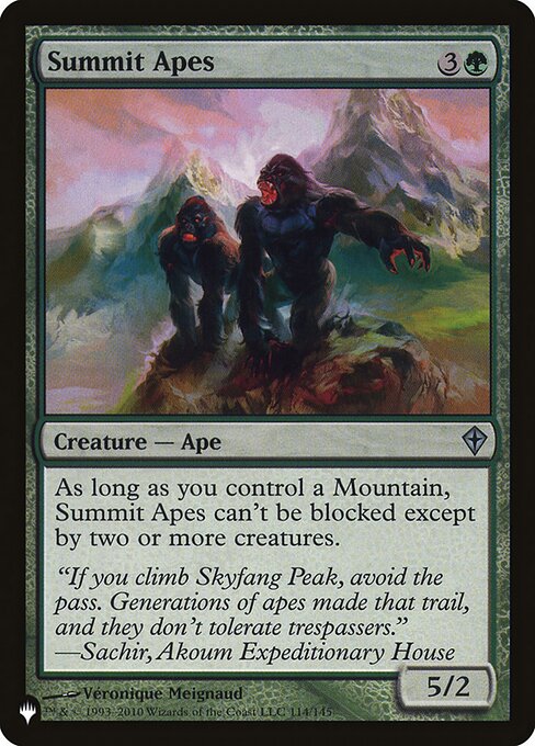 Magic the Gathering Card - Summit Apes - MTG Circle