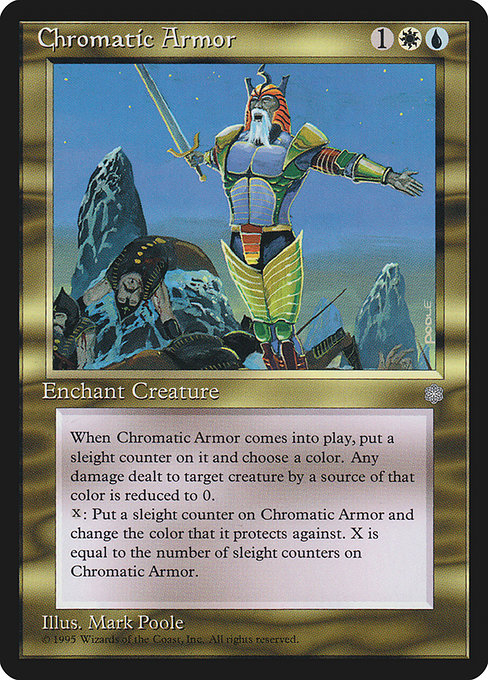 Magic the Gathering Card - Chromatic Armor - MTG Circle