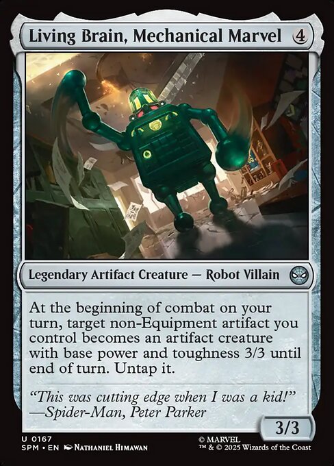 Magic the Gathering Card - Living Brain, Mechanical Marvel - MTG Circle