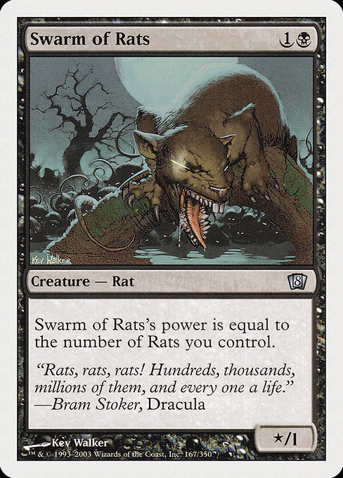 Magic the Gathering Card - Swarm of Rats - MTG Circle