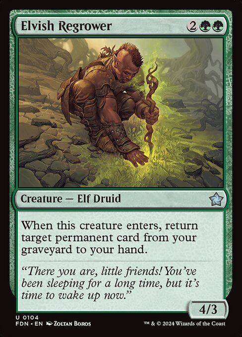 Magic the Gathering Card - Elvish Regrower - MTG Circle