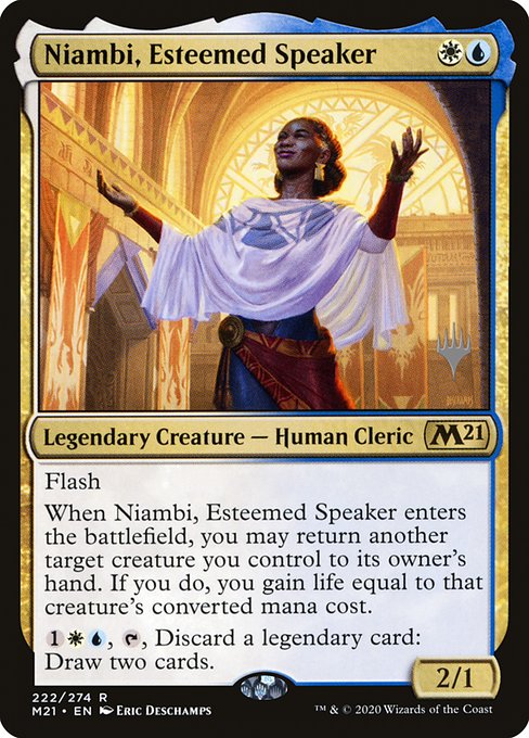 Magic the Gathering Card - Niambi, Esteemed Speaker - MTG Circle