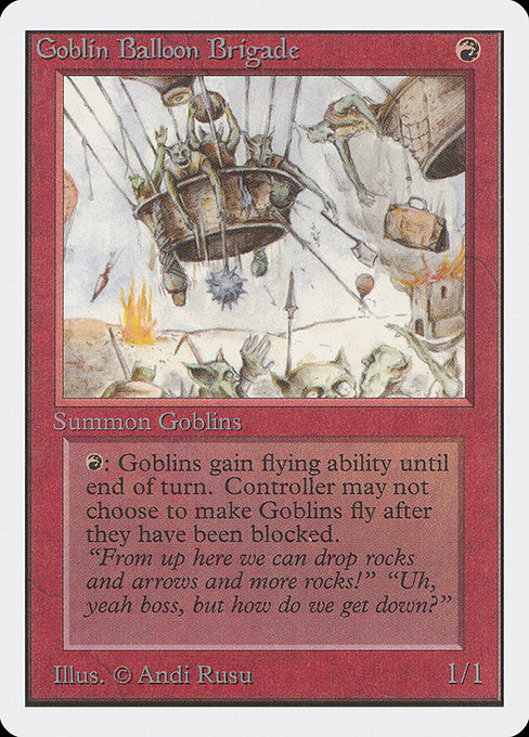 Magic the Gathering Card - Goblin Balloon Brigade - MTG Circle