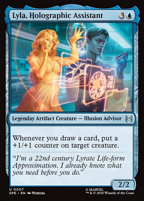 Magic the Gathering Card - Lyla, Holographic Assistant - MTG Circle