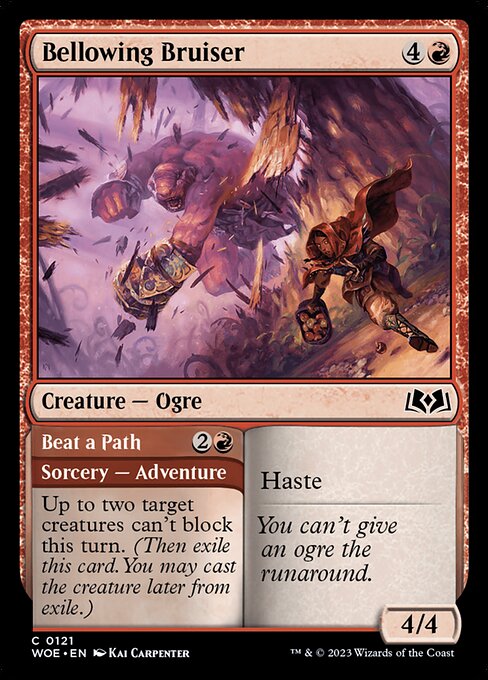 Magic the Gathering Card - Bellowing Bruiser // Beat a Path - MTG Circle