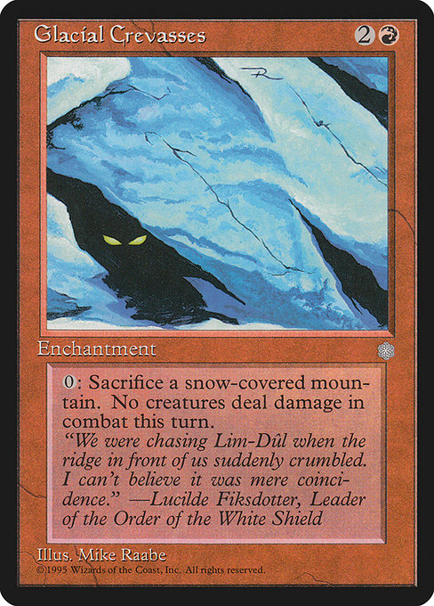 Magic the Gathering Card - Glacial Crevasses - MTG Circle