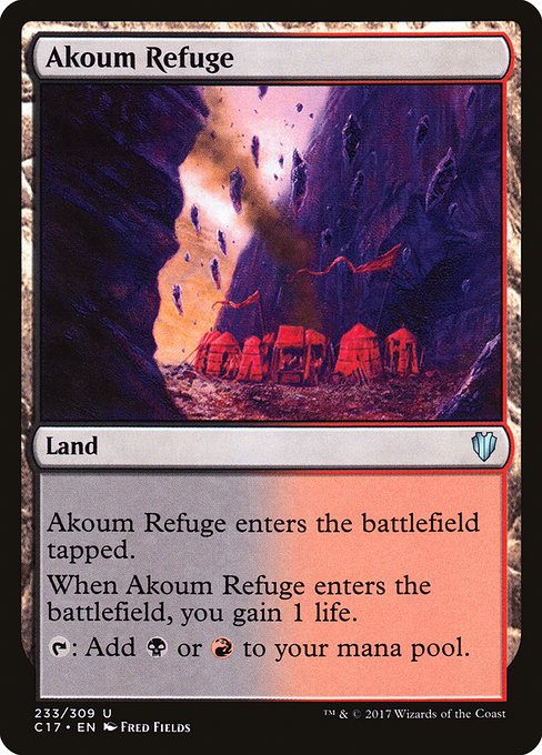 Magic the Gathering Card - Akoum Refuge - MTG Circle