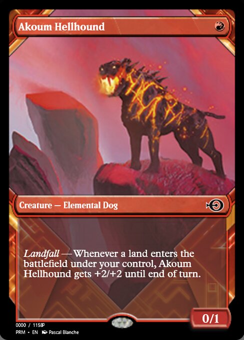 Magic the Gathering Card - Akoum Hellhound - MTG Circle