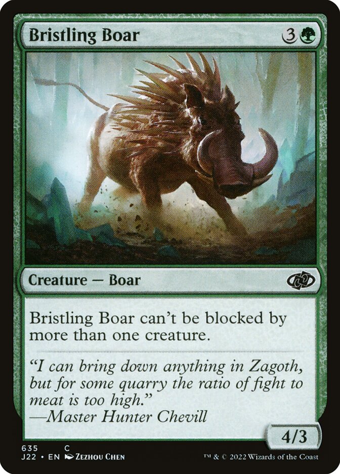 Magic the Gathering Card - Bristling Boar - MTG Circle