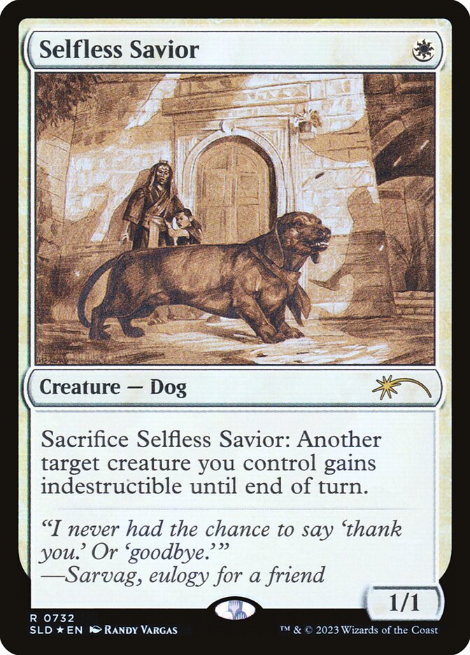 Magic the Gathering Card - Selfless Savior - MTG Circle